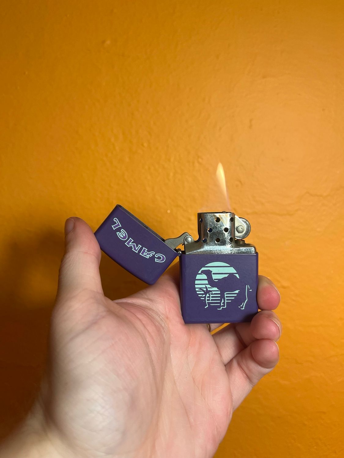 1993 Purple Sunset Camel Zippo Lighter
