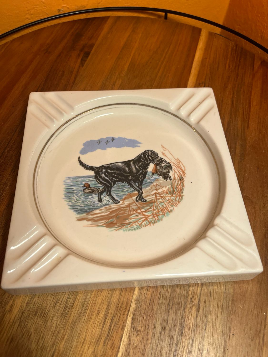 Black Labrador Retriever Dog Ashtray