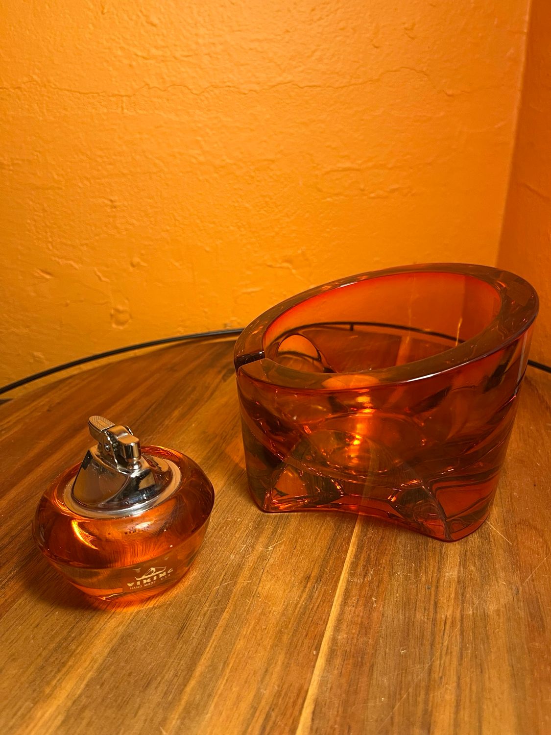 Orange Viking Glass Smoking Set