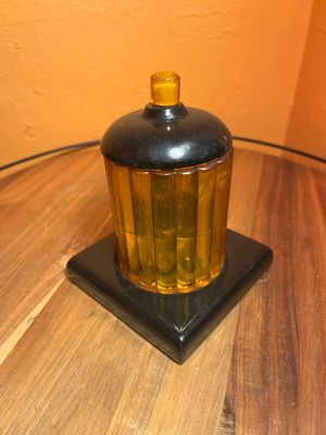 Orange Lucite Cigarette Dispenser