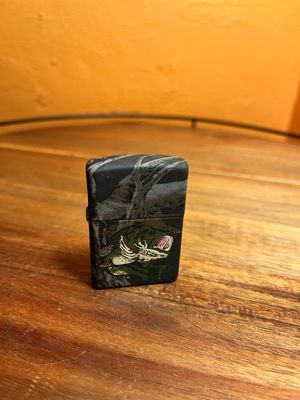Bass Over Camo Zippo Lighter