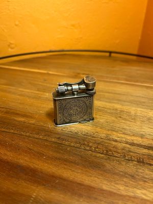 Mayan Calendar Sterling Silver Central American Lift Arm Lighter