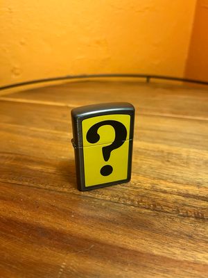 1996 Barrett Smythe Yellow The Riddler Question Mark Zippo Lighter