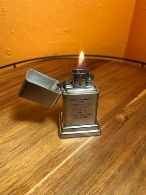 Carbo-Lastic Jet-Rock Block-Tite Zippo Barcroft Table Lighter