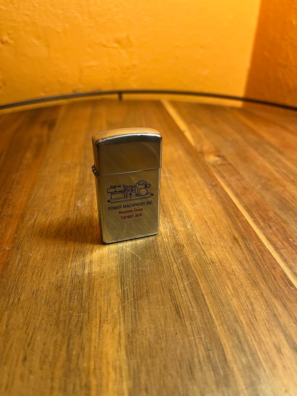 1979 Power Machinery Inc Houston TX Zippo Slim Lighter