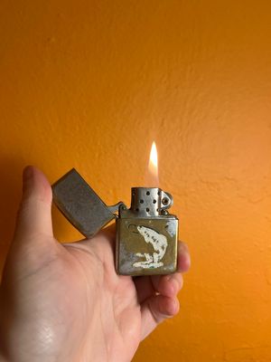 1950s Worn Fishing Zippo Lighter