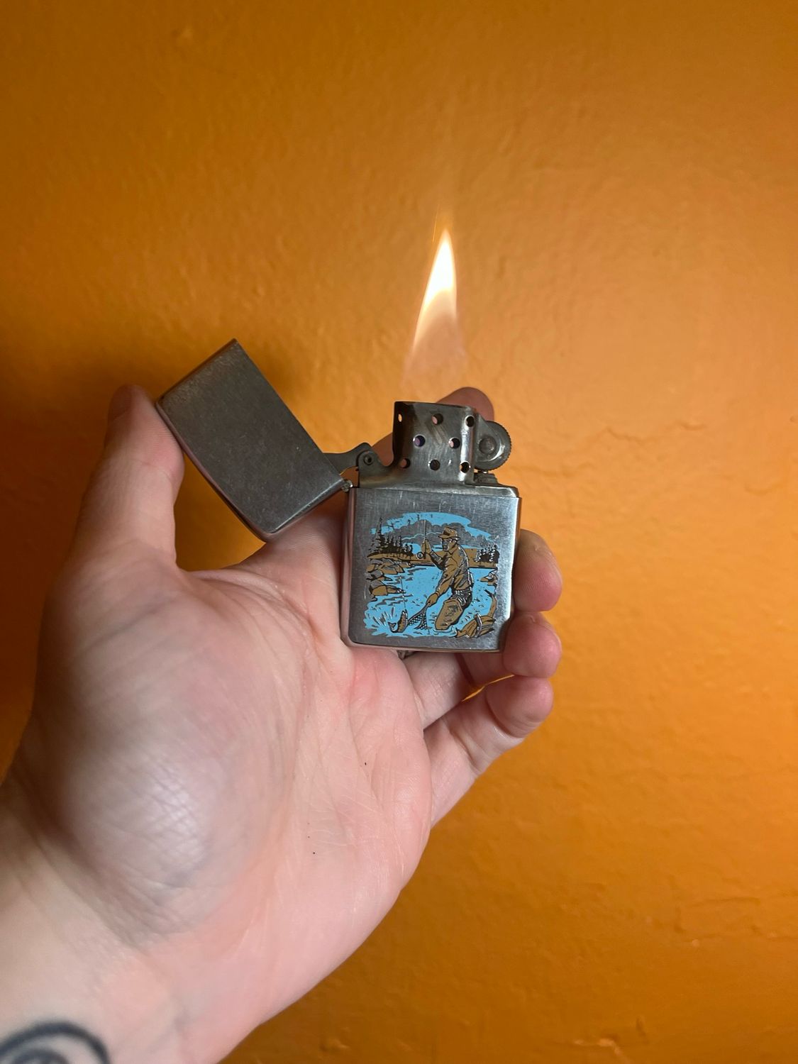 1981 Netting The Catch Zippo Lighter