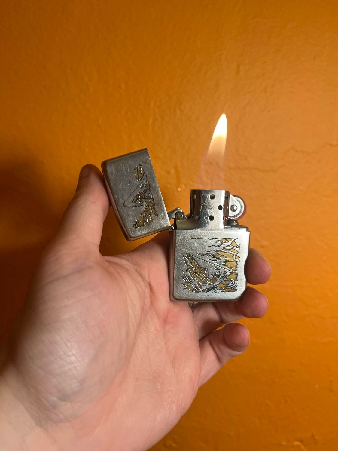 1966 Common Fishing Design Zippo Lighter