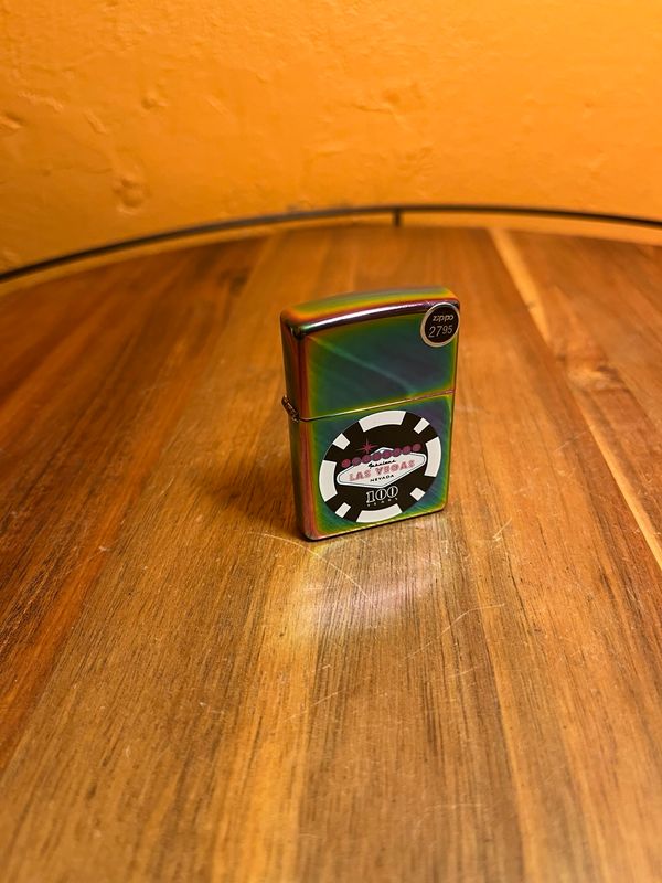 2005 Las Vegas 100 Years Spectrum Purple Zippo Lighter