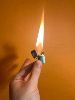 Green Flip Top Mini Keychain Lighter