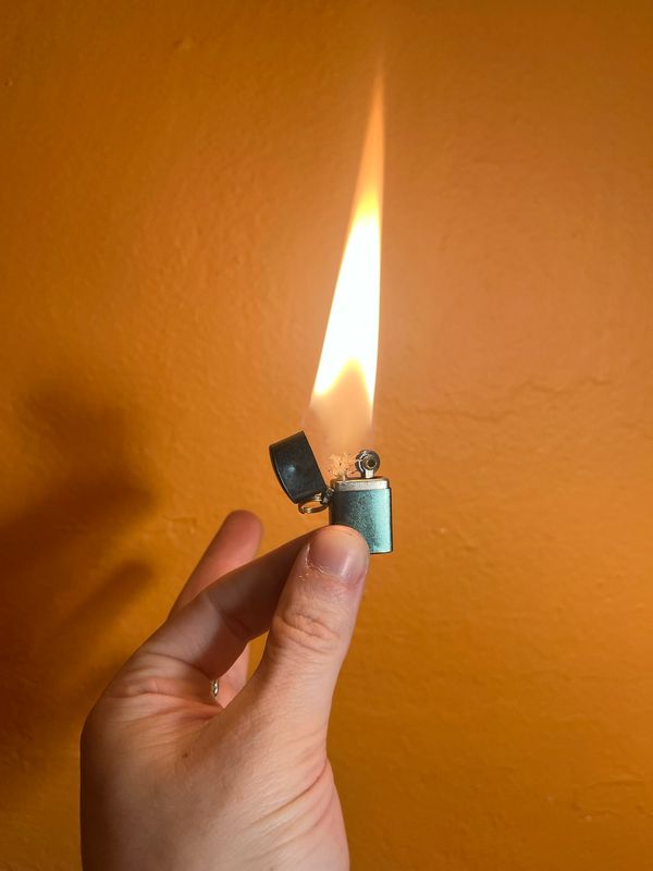 Green Flip Top Mini Keychain Lighter