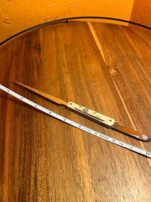 National Blade Scrimshaw Combination Letter Opener Folding Knife