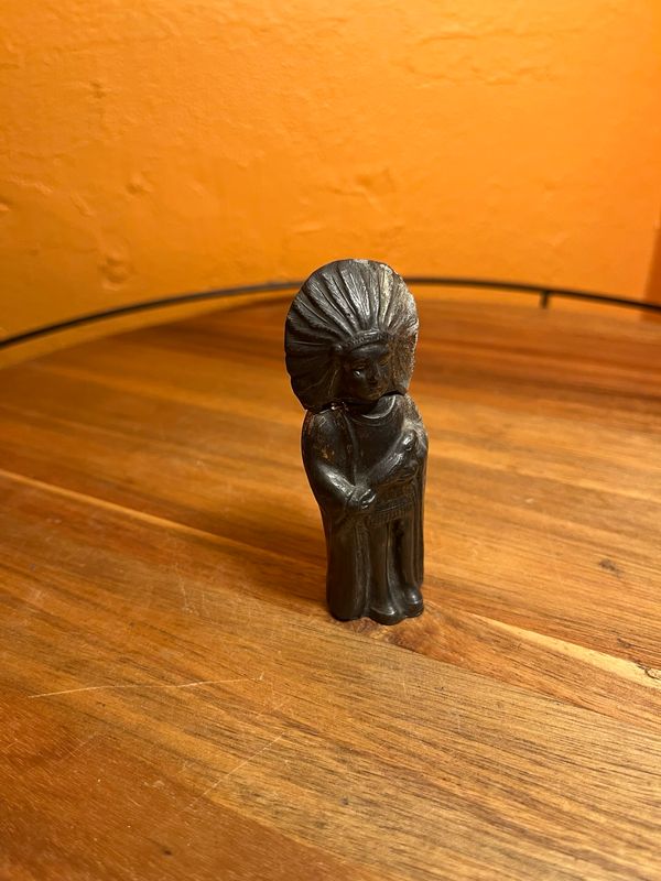 Standing Indigenous Chief Table Lighter