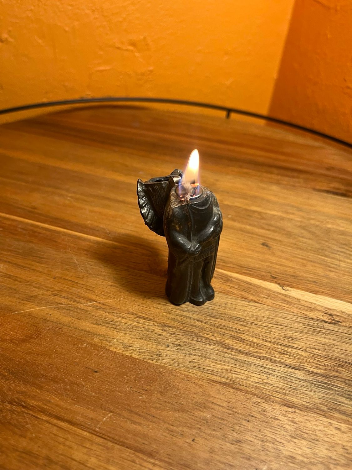 Standing Indigenous Chief Table Lighter