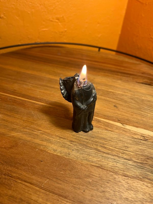 Standing Indigenous Chief Table Lighter