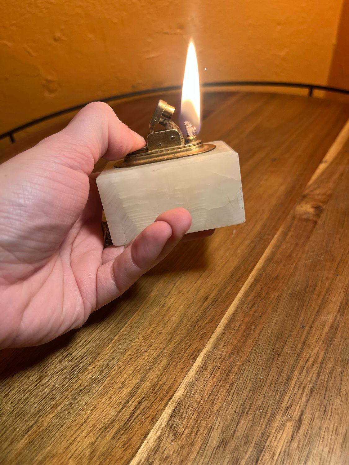Evans Onyx Or Marble Stone Table Lighter