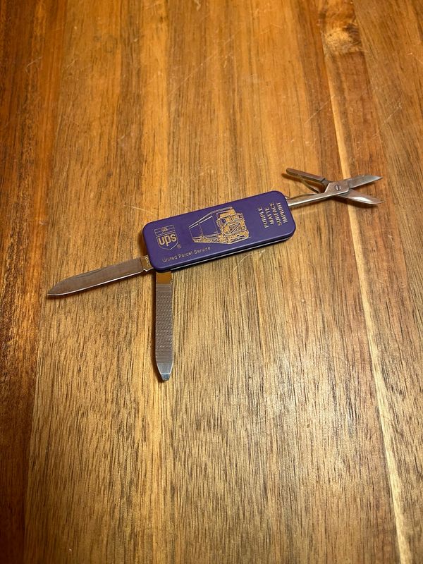 Salesman Sample UPS Purple Zippo Multitool Knife