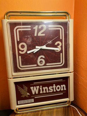 1990s Winston Clock Light Display