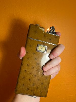Evans Watch Face Cigarette Case Lighter