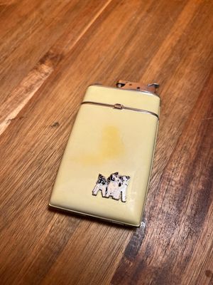 Evans Three Puppies Cigarette Case Lighter