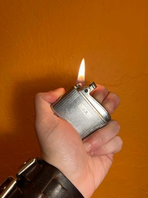 Customized ‘SS’ Ronson Adonis Flat Lighter
