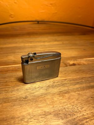 Customized ‘SS’ Ronson Adonis Flat Lighter