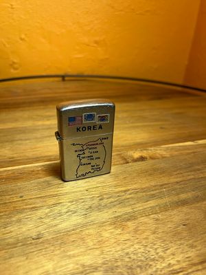 Knockoff Zippo Korea Map Flip Top Lighter