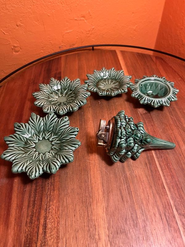 Stacking Ashtrays Christmas Tree Ceramic Table Lighter