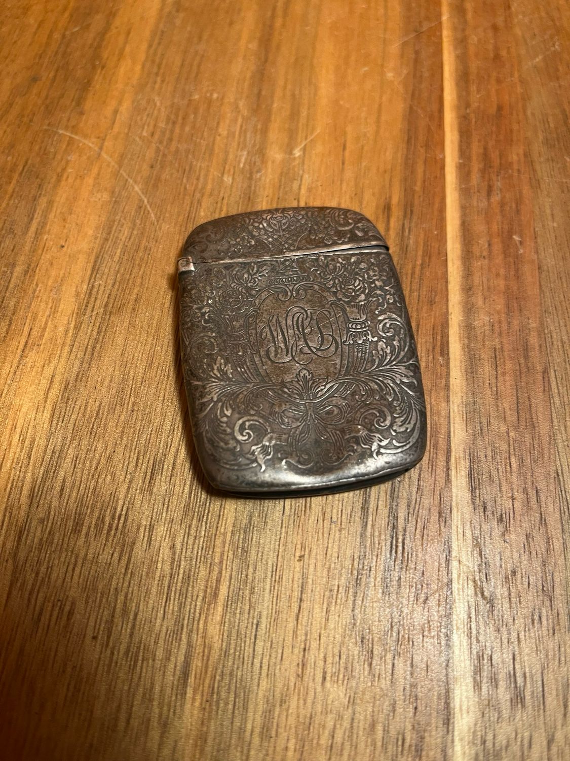 Customized Initials Sterling Silver Match Safe