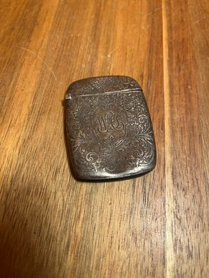 Customized Initials Sterling Silver Match Safe
