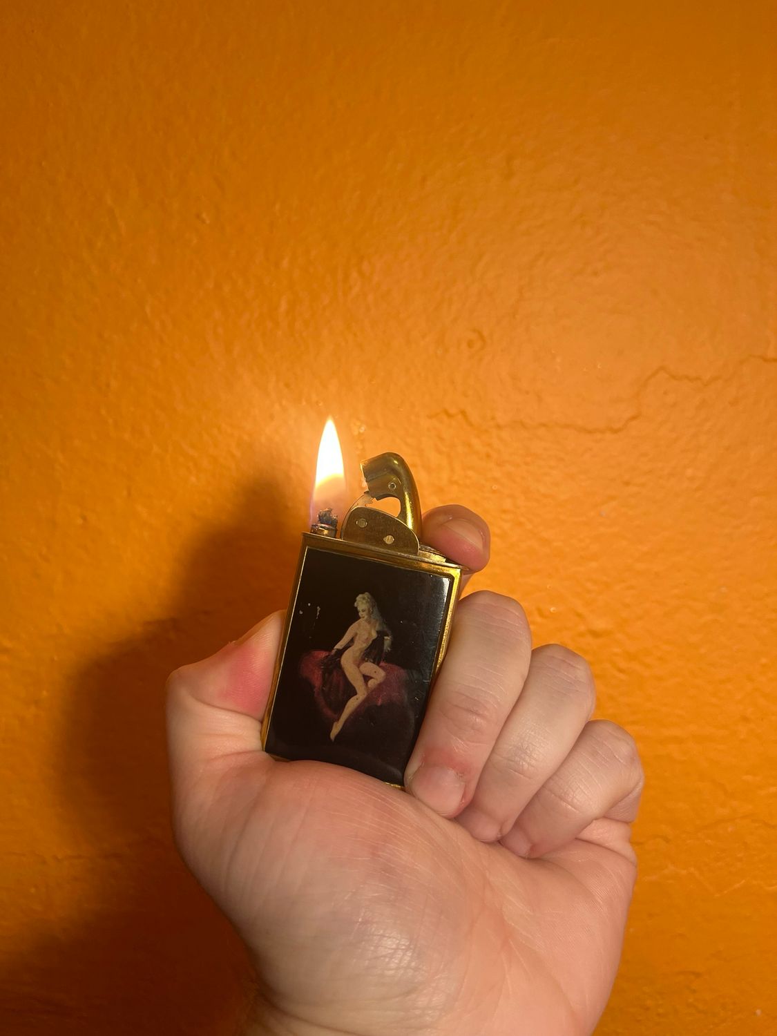 1950s Evans Spitfire Pinup Lighter
