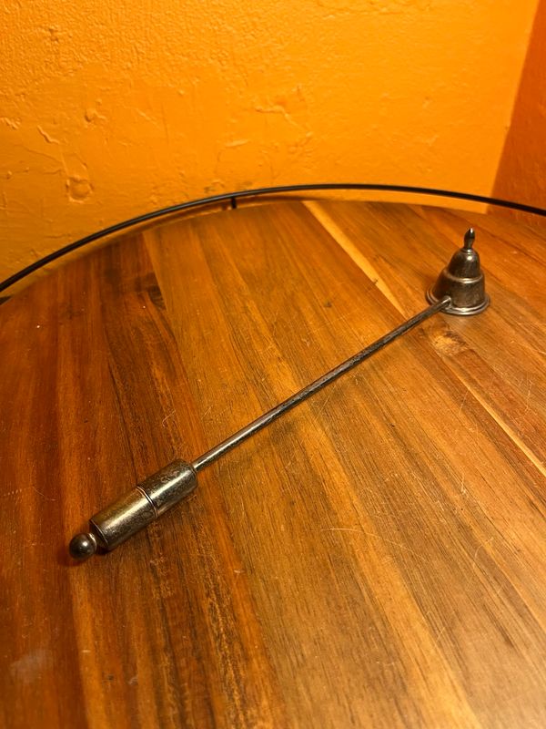 Silver Plated Candle Snuffer Lighter Combo