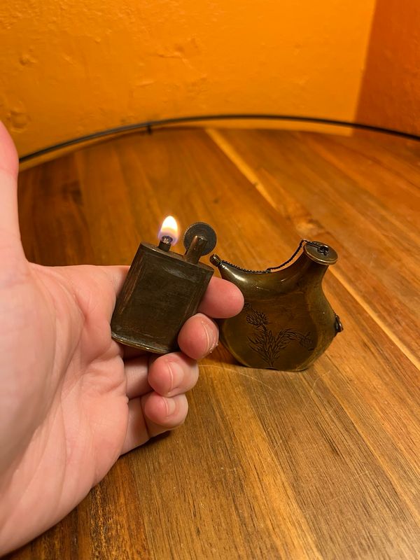 Thistle Bottle Brass Trench Lighter