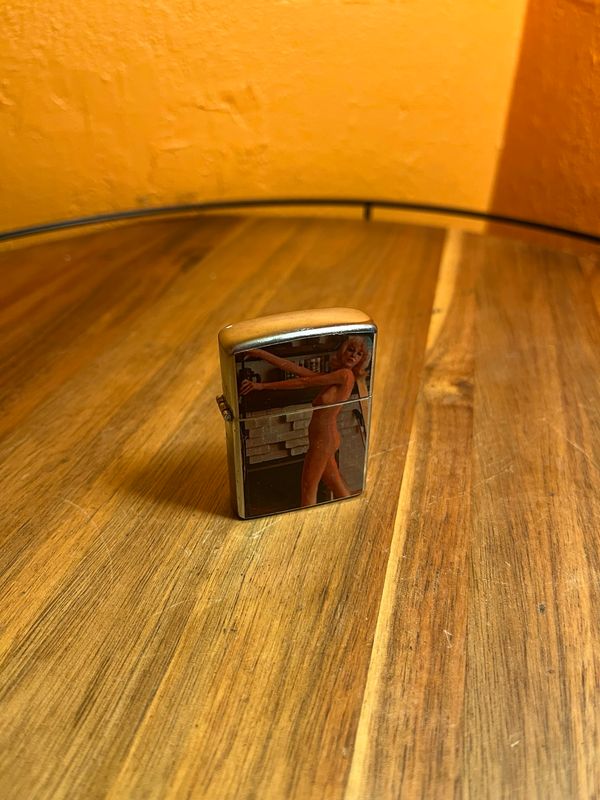 1970s Blonde Pinup Flip Top Lighter