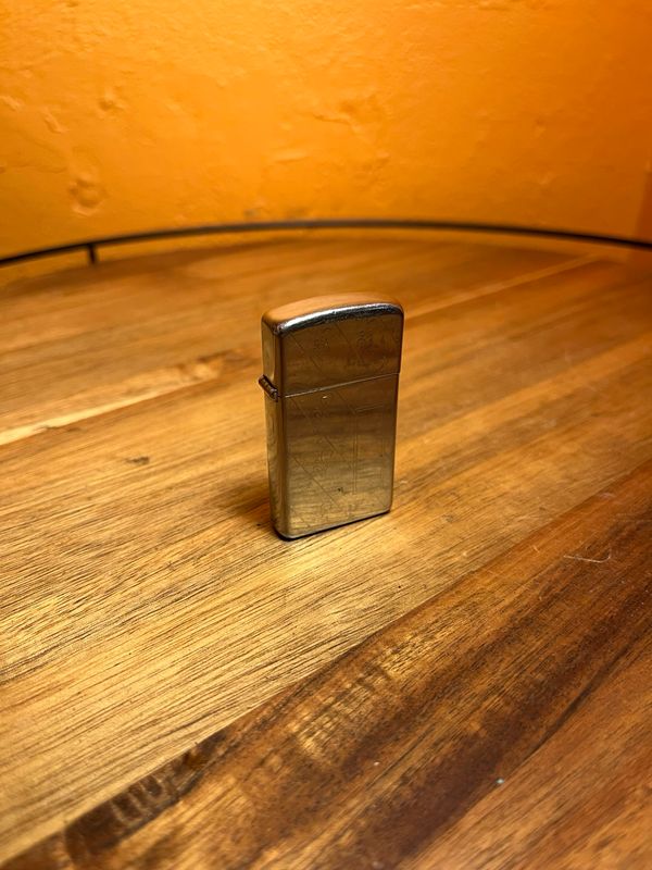 1967 Floral Etching Zippo Slim Lighter