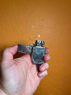 1967 Floral Etching Zippo Slim Lighter