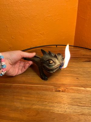 Cast Iron Fire Breathing Dragon German Table Lighter