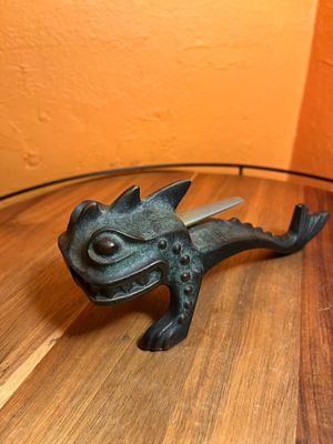 Cast Iron Fire Breathing Dragon German Table Lighter