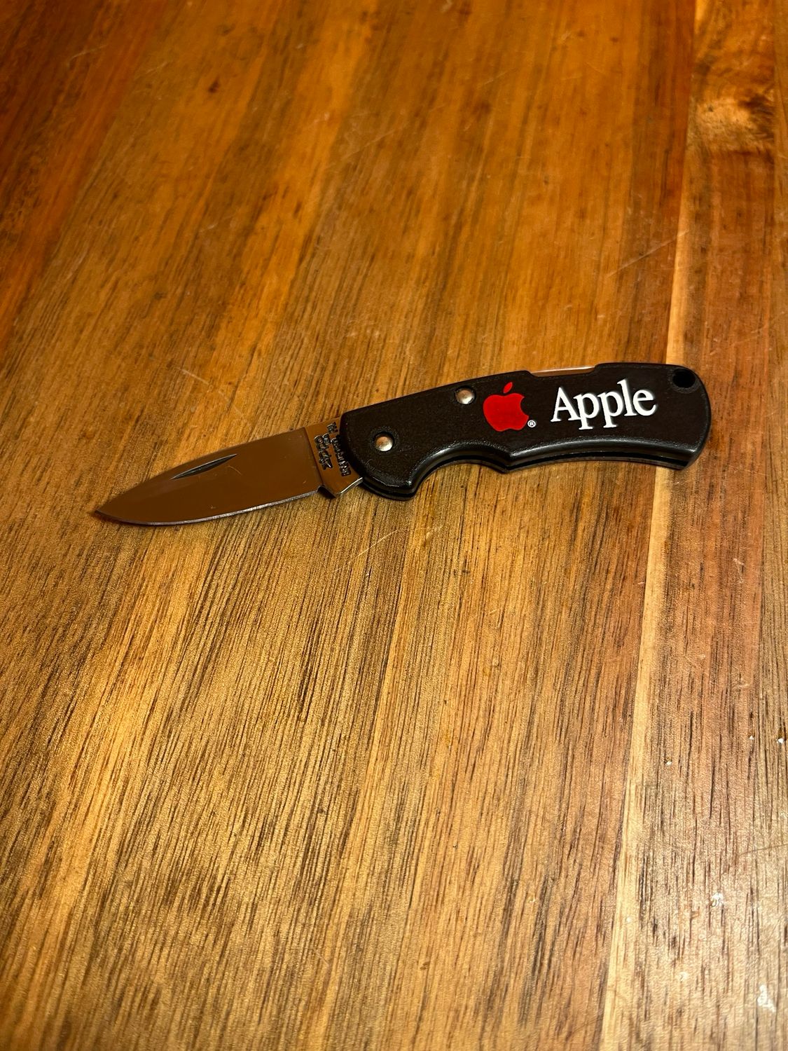Salesman Sample Apple Zippo Folding Knife