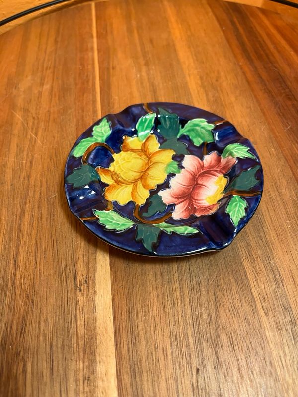 Malino English Floral Ceramic Ashtray