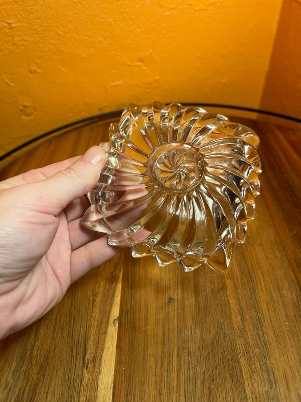 Cut Glass Whorl Ashtray