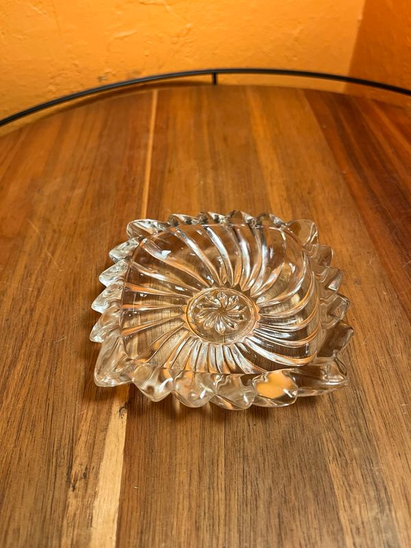 Cut Glass Whorl Ashtray