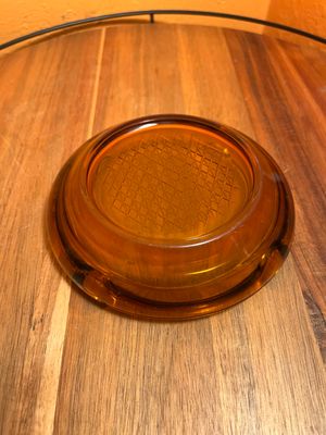 Amber Glass Ashtray