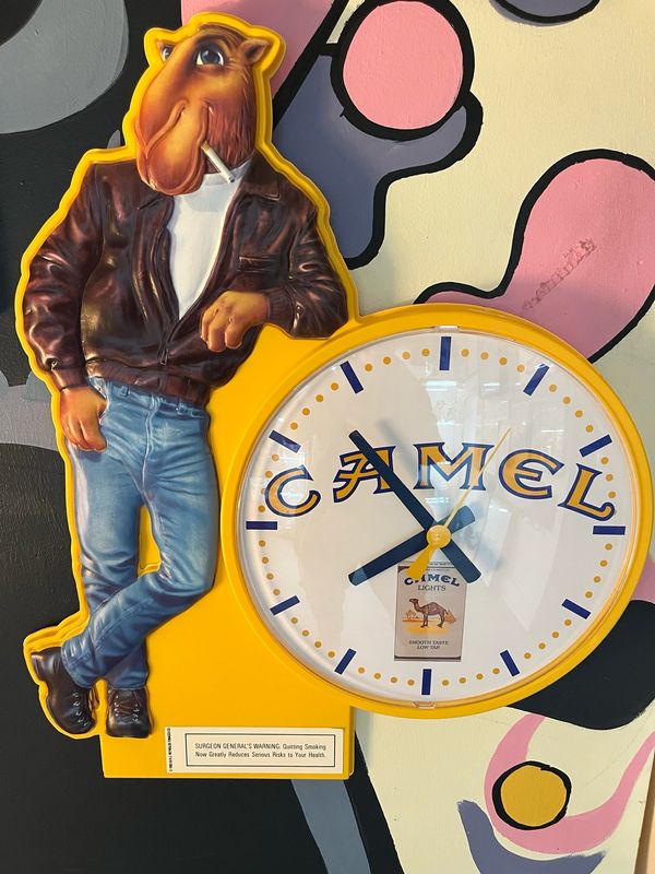 1990s Camel Smokin Joe Wall Clock