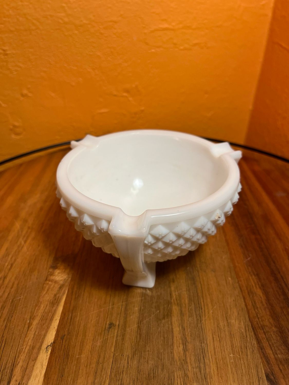 Stained Milk Glass Ashtray