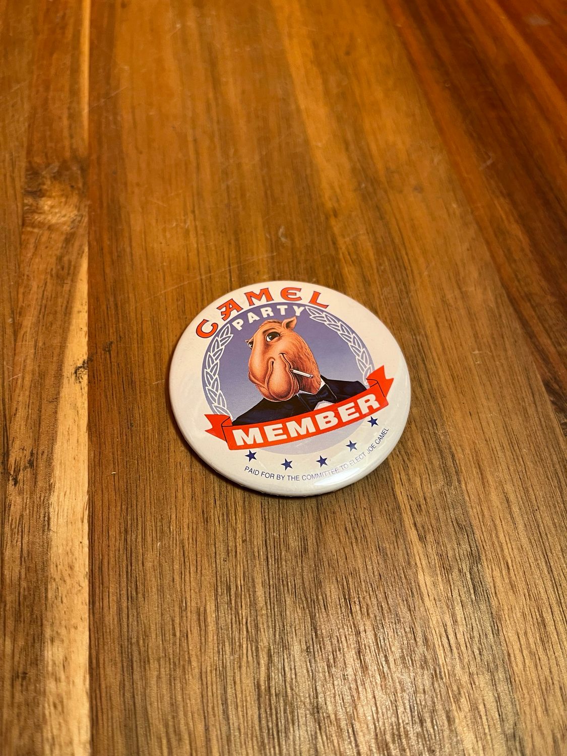 1992 Smokin Joe Camel Party Member Pinback