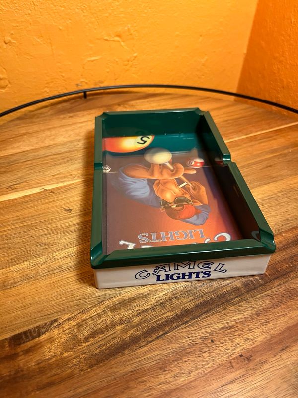 1990s Camel Lights Smokin Joe Billiards Ashtray