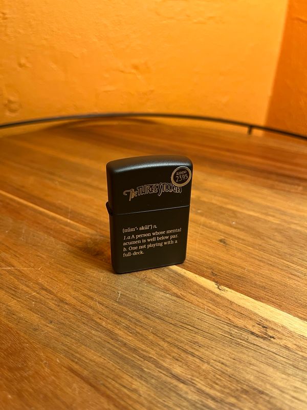1996 The Three Stooges Numbskull Definition Zippo Lighter
