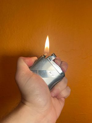 Customized ‘WT’ Ronson Adonis Flat Lighter