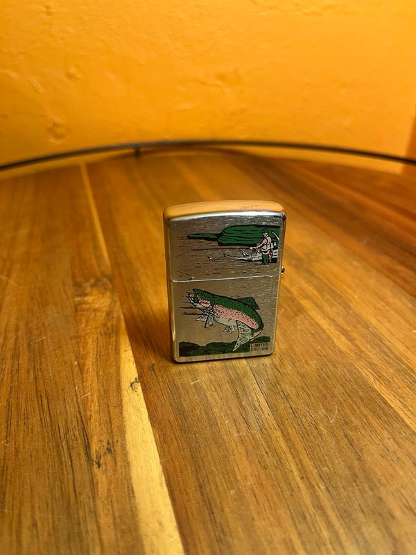 1998 Limited Edition Rainbow Trout Fishing Zippo Lighter